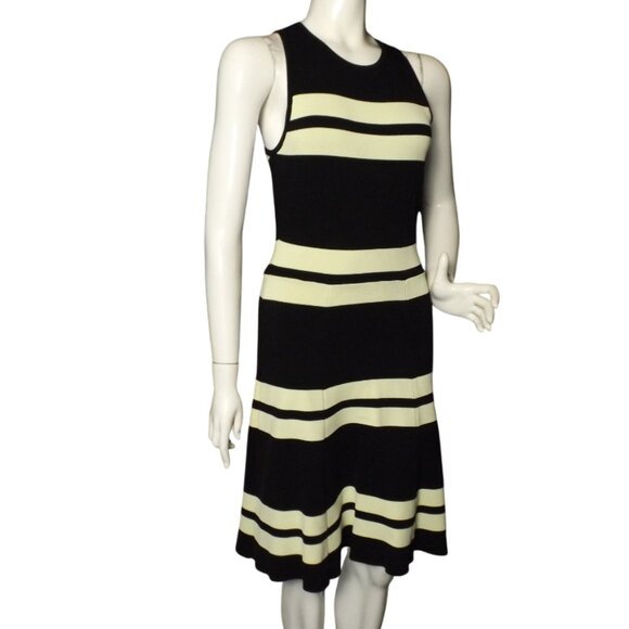 A.L.C. Dress, S, Pippa, Black/Yellow, F&F, Sleeveless, Striped, Small Flaws - Picture 3 of 12